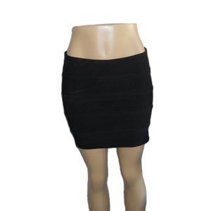 Millou S Black Mini Skirt Exposed Back Zipper